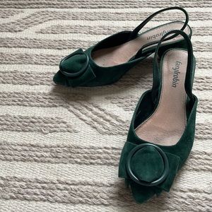 Farylrobin hunter green suede shoes